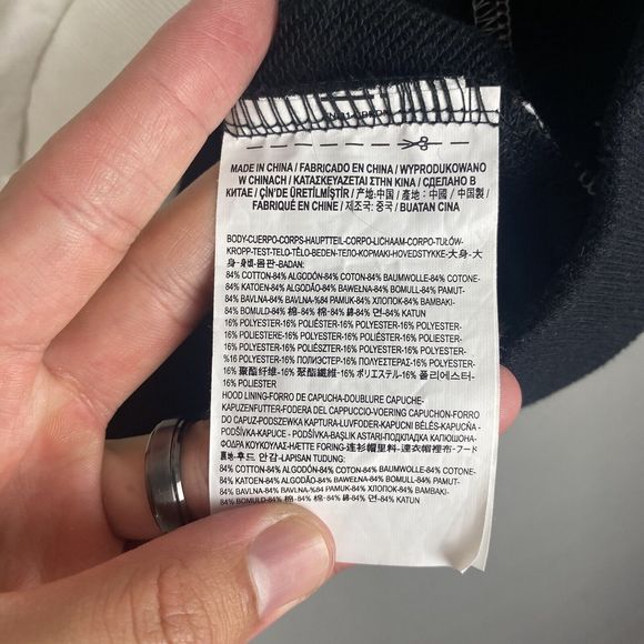 Vans Hoodie Adult XL Black White Off The Wall Check Pieced Geometric Gold - Picture 7 of 7